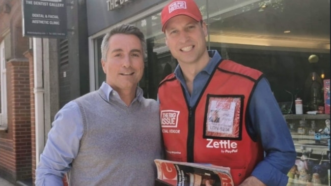 Prince William was spotted wearing The Big Issue's red cap and "official vendor" vest. Picture: Linkedin / Matthew Gardner