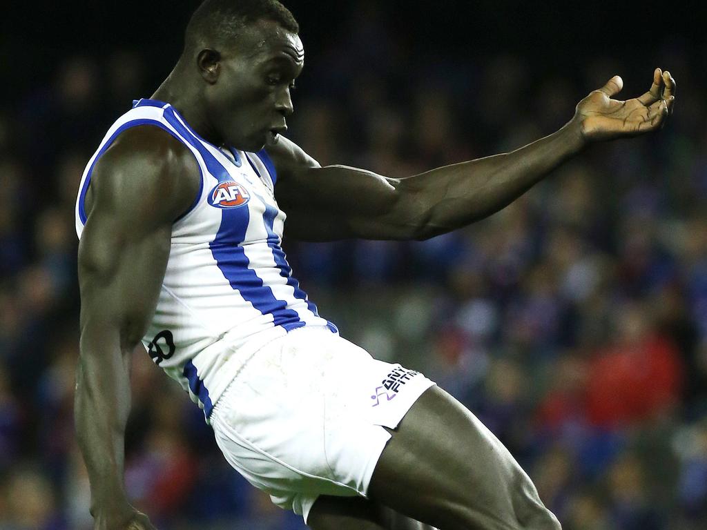 Majak Daw in action during the 2018 season. 