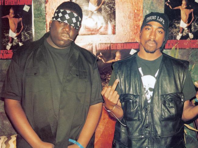 Rappers, Biggie Smalls aka Notorious BIG (left) and Tupac Shakur. Picture: Supplied