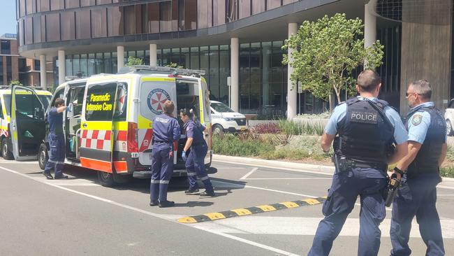 Crime scene outside the Pullman Hotel in Penrith. Woman has been found dead in a hotel room. 81 Mulgoa Rd, Penrith NSW 2750. Credit: TNV