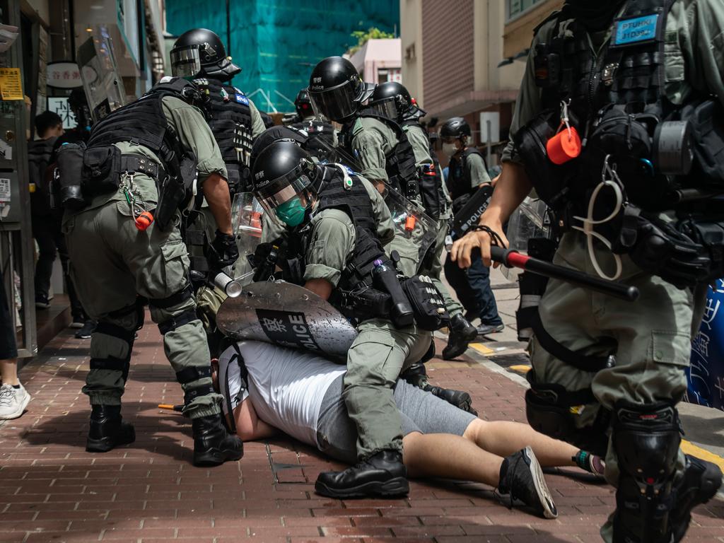 The UQ course poses the question whether pro-democracy protests in Hong Kong are terrorism. Picture: Getty Images