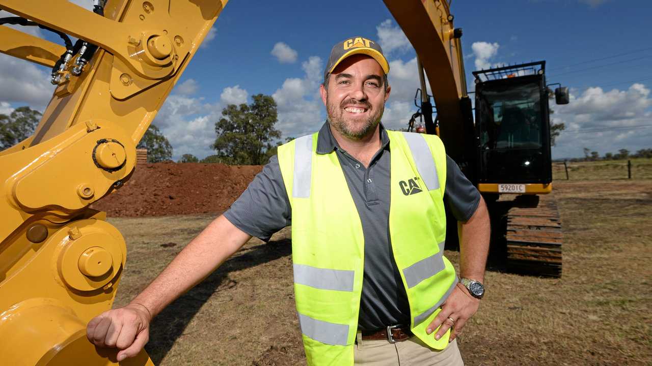Brett Lenz (Sales Manager Hydraulic Excavators) at Hastings Deering Rockhampton to launch Caterpillar's Next Gen excavators. Picture: Chris Ison ROK040518chastings3