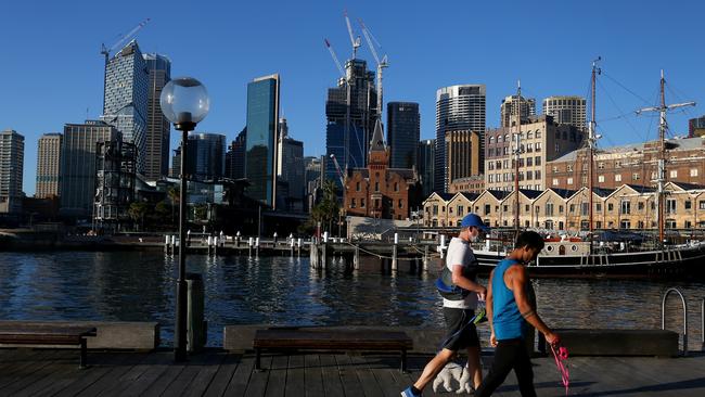 Construction at Circular Quay, including at the site of the new Waldorf Asoria. Picture: Lisa Maree Williams/Getty Images