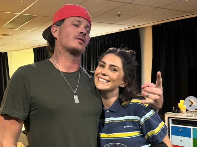 Amy Shark with Blink-182's Tom DeLonge.