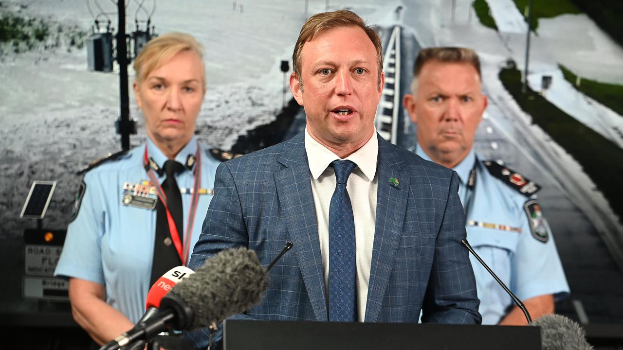 State Premier Steven Miles at the disaster co-ordination group meeting to the aftermath of Cyclone Jasper Monday December 18, 2023. Picture: John Gass