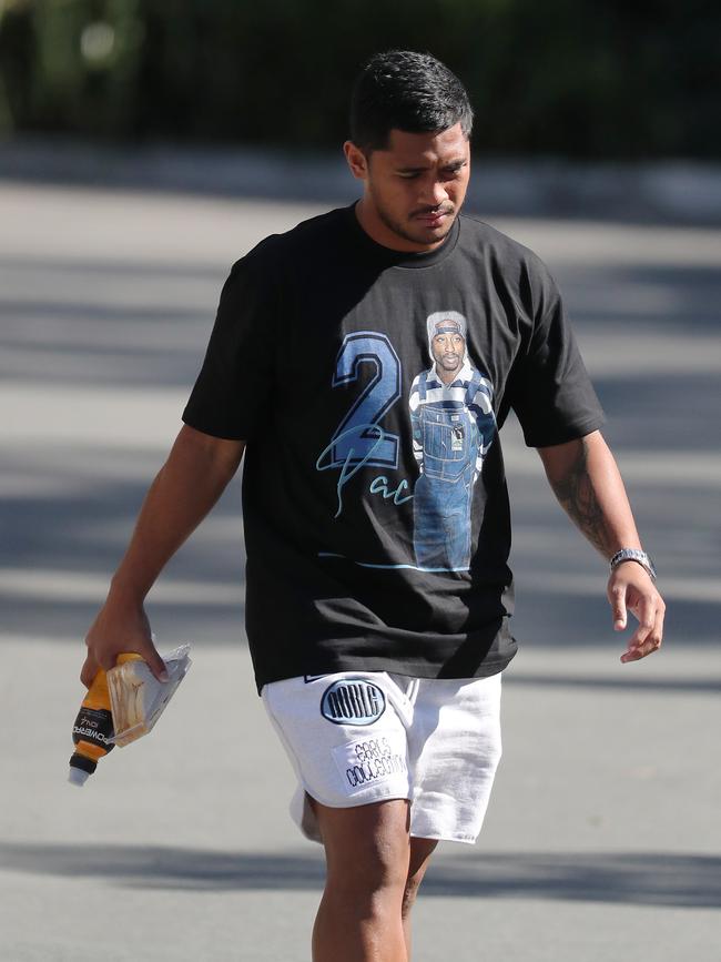 Anthony Milford arrives at Broncos HQ on Monday. Picture: Peter Wallis