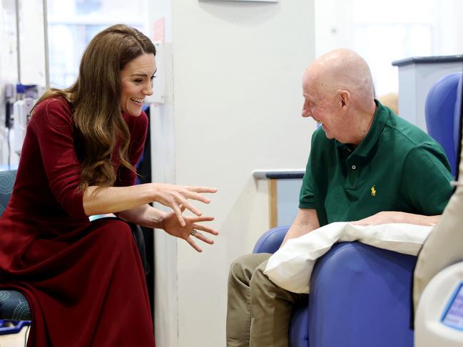 Patient Kerr Melia was delighted to meet the future queen. Picture: AFP