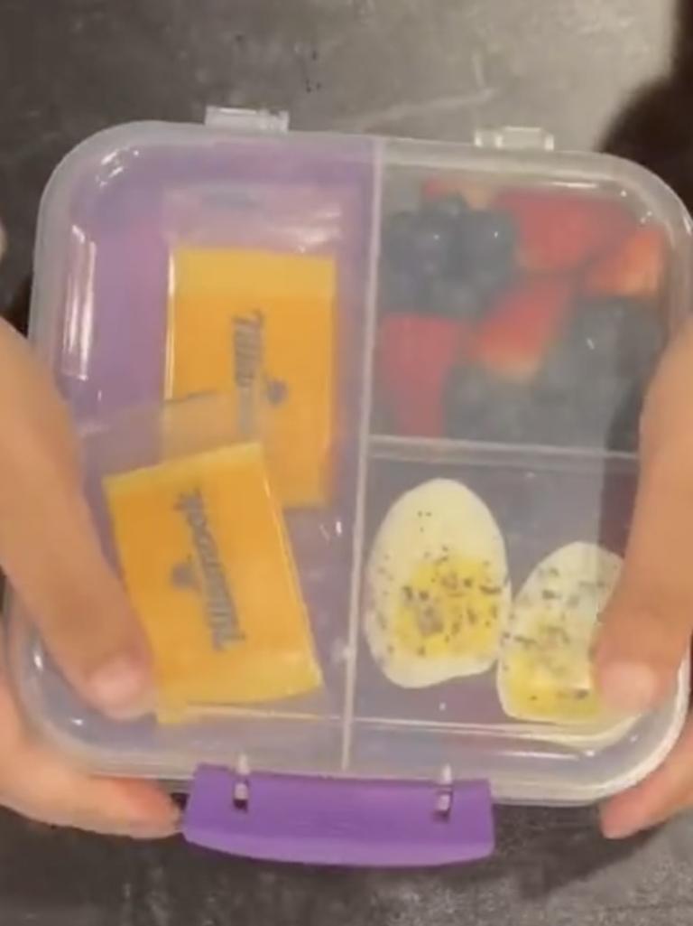 Videos of her daughter’s lunches have sparked outrage online. Picture: @houseofketo/TikTok.