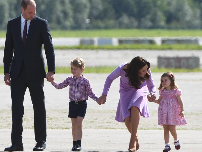 Prince William and Catherine, Duchess of Cambridge are raising their children differently. Picture: Patrick Stollarz