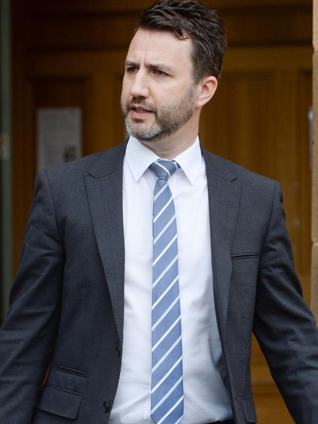 Prosecutor Ryan Williams leaves the Magistrates Court where Fraser Ellis MP is accused of rorting the country members allowance. Picture: Brenton Edwards