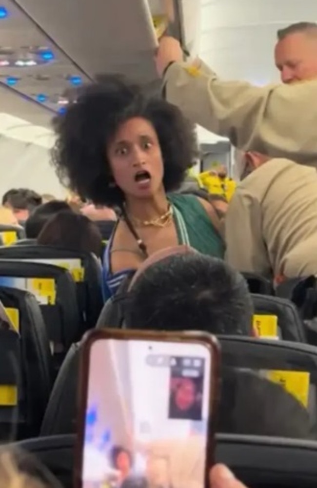 Another passenger, Lonnieka Dillard, was arrested after a bizarre incident on a Spirit flight last month. Picture: TikTok/realkingjon