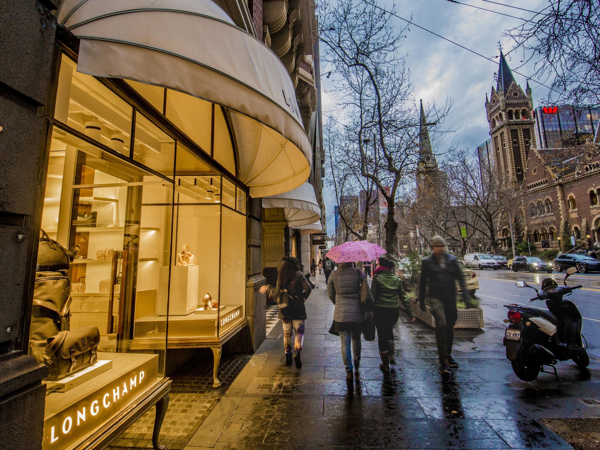 The Luis Vuitton Store in Collins Street Melbourne.The Victorian