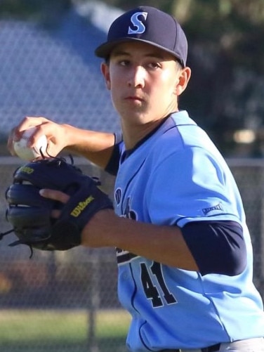 The young Adelaide baseballer wants to play college baseball in the US. Pictures: Supplied