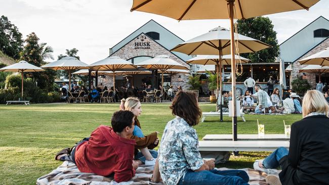 Picnic on the lawn at Husk Farm’s cellar door.