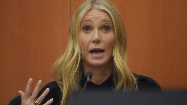 Gwyneth Paltrow testifies during her trial in Park City, Utah. Picture: Getty