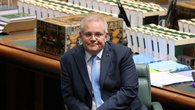 Prime Minister Scott Morrison during Question Time in the House of Representatives in Parliament House Canberra. Picture: NCA NewsWire / Gary Ramage