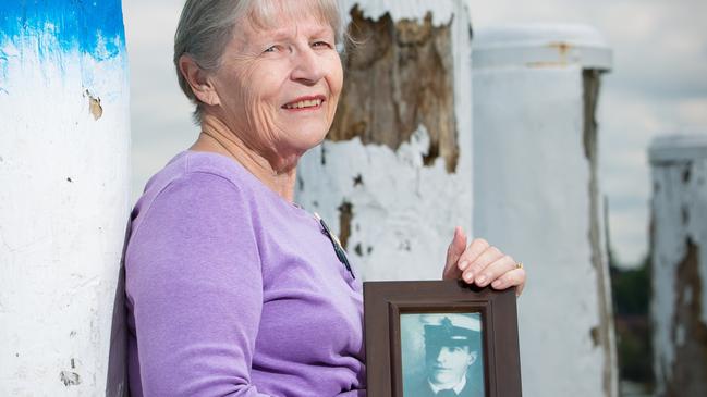 Vera Ryan of Lilyfield, Sydney, whose uncle Jack Messenger was lost when the submarine vanished in 1914. Picture: Giles Park