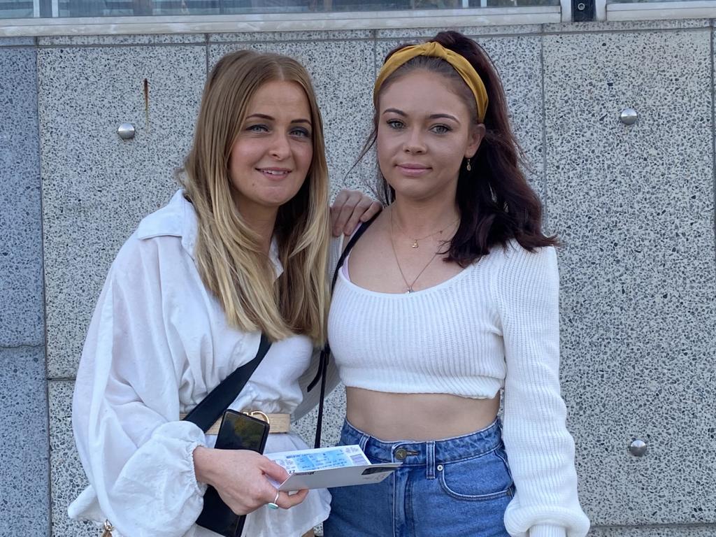 Rod Stewart and Cyndi Lauper fans outside the Adelaide Entertainment Centre. Picture: Agnes Gichuhi