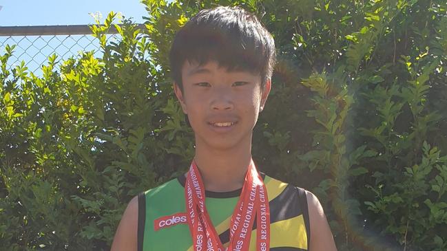 Branson won gold in the 100m sprint at the national athletics championships.