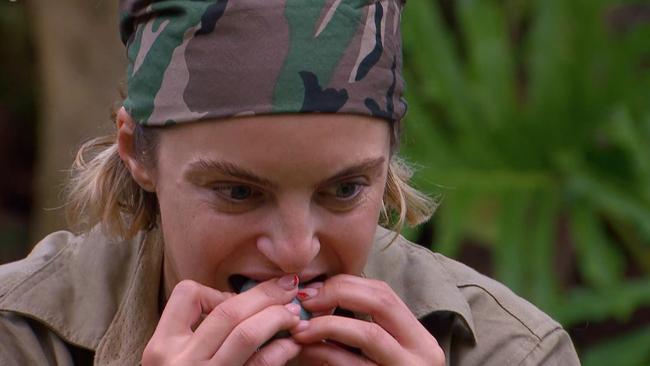 Domenica Calarco in a Trial on I'm a Celebrity... Get me out of here! Picture: Channel 10