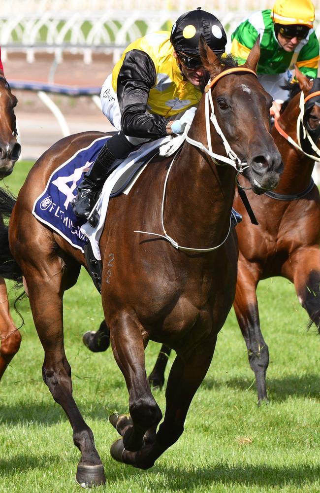 In Her Time wins the Group 1 Black Caviar Lightning in February.