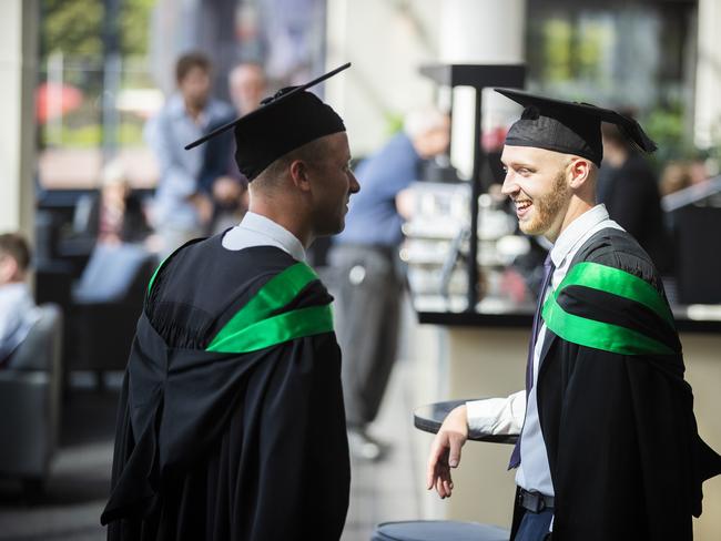 University of Tasmania Hobart Graduations 2019, Wednesday morning. Picture: RICHARD JUPE