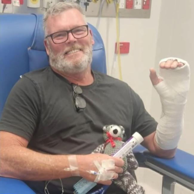 Tugun man Paul Malane is recovering in hospital after being injured during the frightening incident. Picture: Nine Gold Coast News.