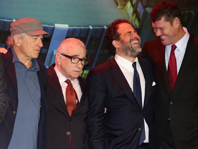 Robert De Niro, Martin Scorsese, Brett Ratner and James Packer. Picture: Jonathan Ng