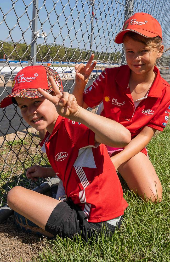 Harry Wood and Miah Wood at the 2023 Darwin Supercars. Picture: Pema Tamang Pakhrin