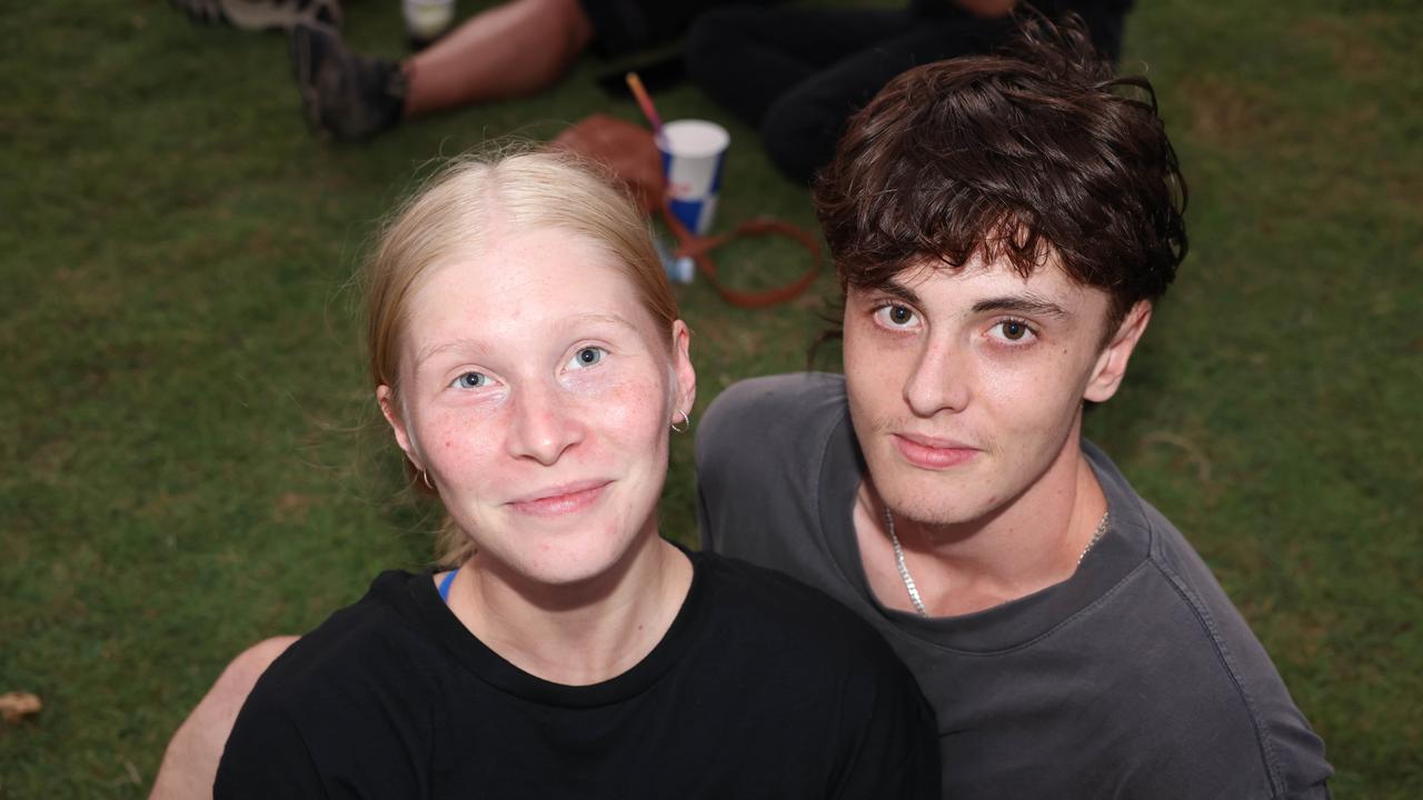 Olivia Petty and Jake Robinson at the Lookout Festival 2024 at Broadwater Parklands for Gold Coast at Large. Picture: Portia Large