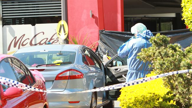 Police at the scene yesterday. Photo: Mike Batterham