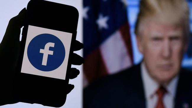 Former President Donald Trump was banned from both Facebook and Instagram earlier this year following the January 6 riot on Capitol Hill. Picture: AFP