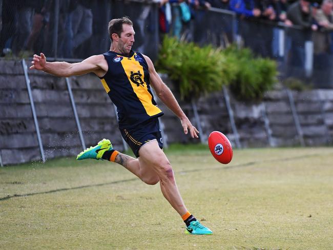 Travis Cloke has been playing local football at Hurstbridge this year. Picture: James Ross/AAP