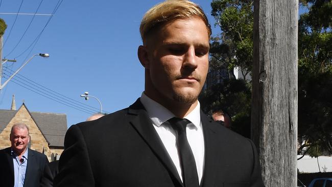 St. George Illawarra Dragons player Jack de Belin will appeal against the NRL ruling. (AAP Image/Dean Lewins) 