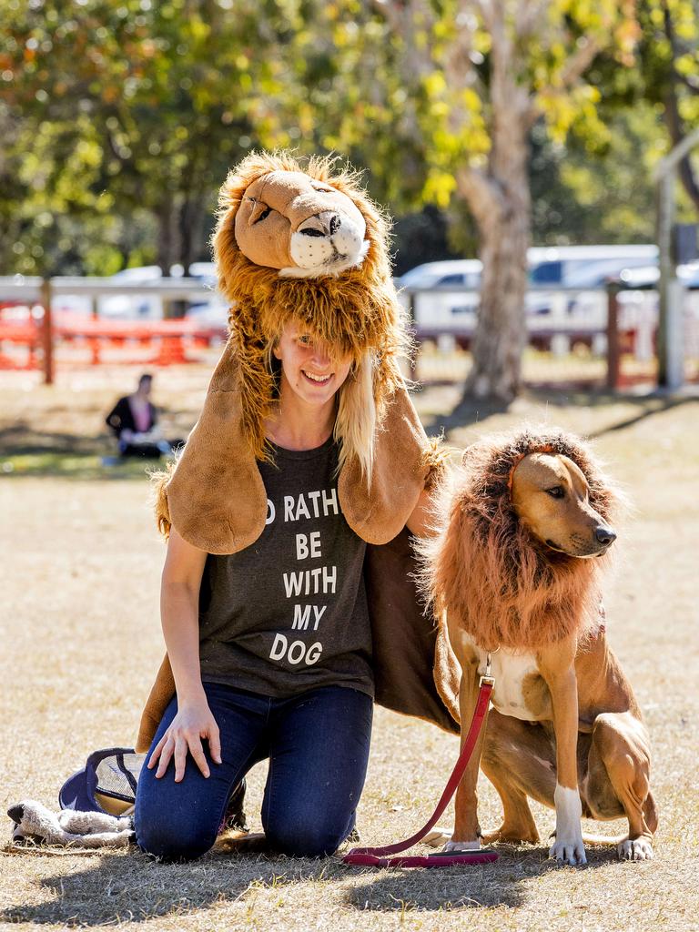 Stephanie McGregor with Scout at Paws at the Park held at Mudgeeraba showground on Sunday. Picture: Jerad Williams