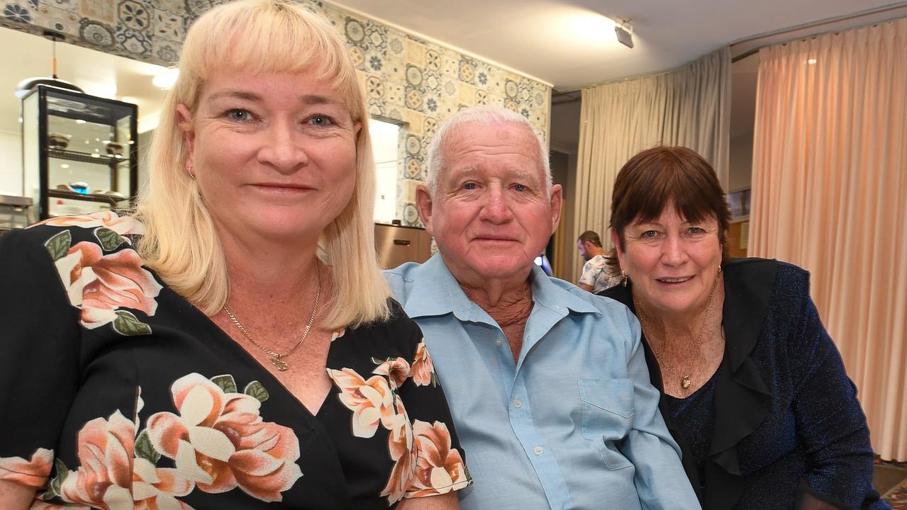 Left: Kim Stanford, John and Robyn Sauer, from Banora Point, at the East Lismore Bowling Club for the North Coast National showgirl and teen showgirl competition. Picture: Cath Piltz