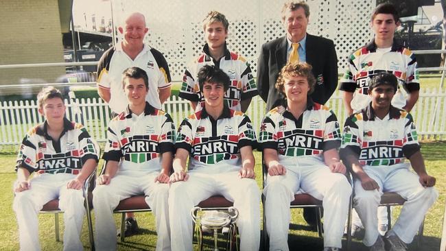 Pat Cummins (centre with trophy) - the captain of Penrith’s 20018/09 Green Shield (under-16) team.
