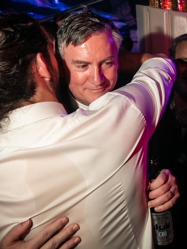 Eddie McGuire gets a hug.