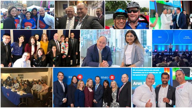 NAB's newly appointed head of business and private banking Andrew Irvine posted this image on LinkedIn thanking colleagues for his time at BMO. Picture: LinkedIn.