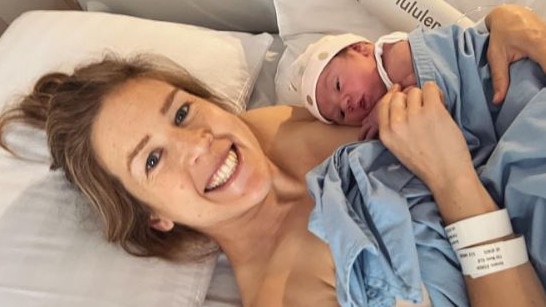 Jess Stenson and her new baby, Ellie Beth. Picture: Jess Stenson