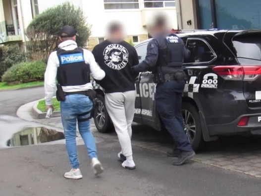 Police arrest Nomads’ members over the bashing of senior bikie Jesse Watt.