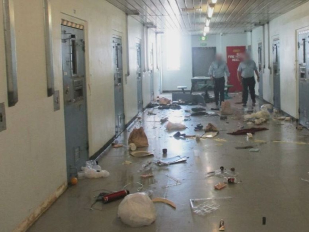 Yatala Labour Prison in Adelaide was forced into lockdown due to Covid-19 related staff shortages, sparking violent protests within the facility. Picture: 9 News