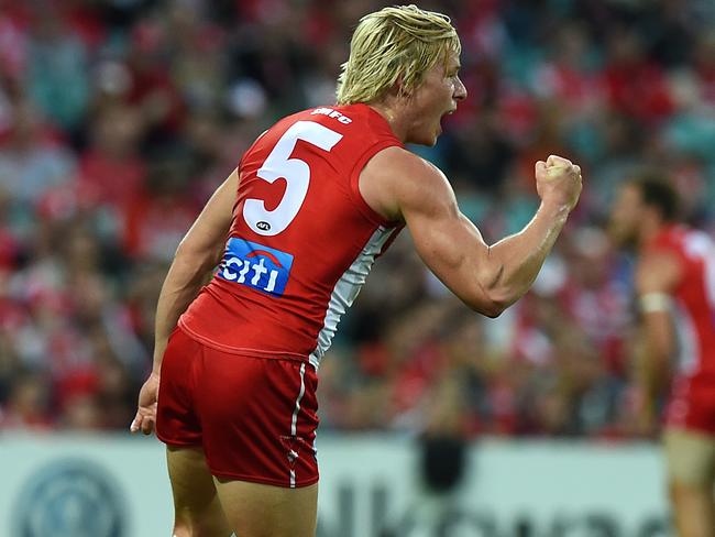 Isaac Heeney is developing into a star for the Swans.