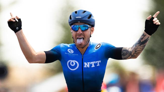 Giacomo Nizzolo won the fifth stage of the Tour Down Under. Picture: Daniel Kalisz/Getty Images.