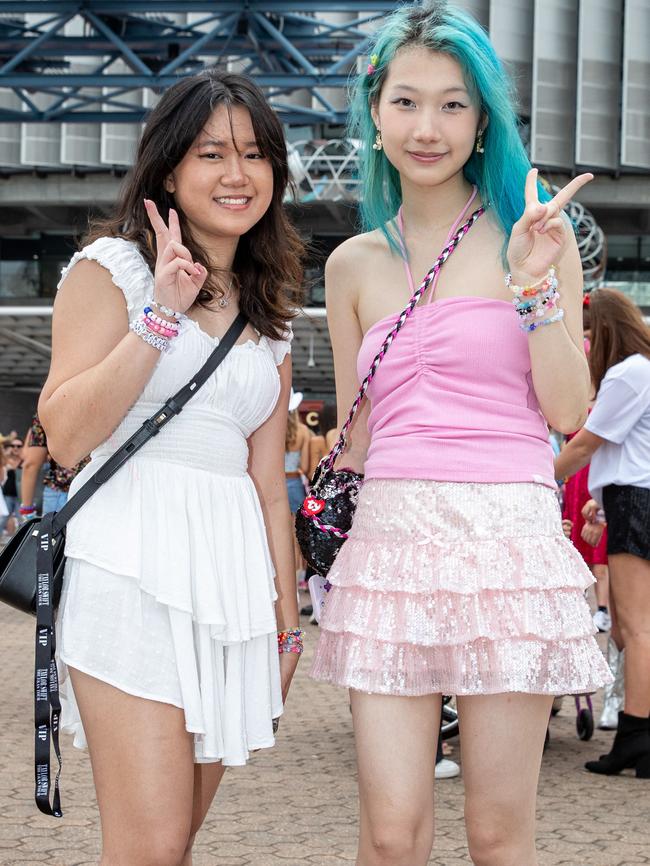 SYDNEY, AUSTRALIA - Daily Telegraph Photos February 26, 2024: Danielle and Avery at Taylor Swift's The Eras Tour concert held at Accor Stadium in Sydney. Picture: Christian Gilles