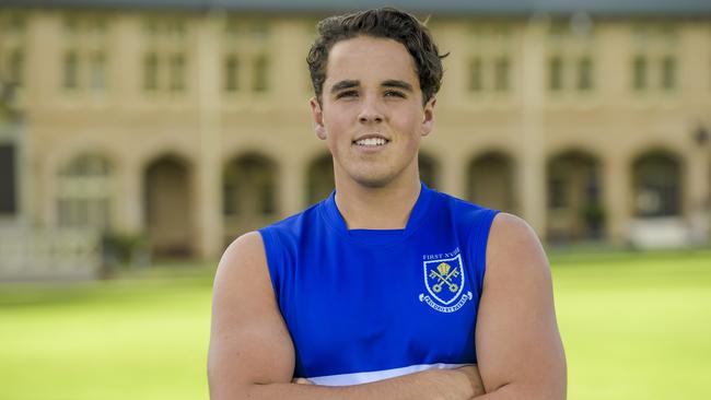 St Peter’s star. Felix Packer was strong during his side’s opening round victory against Pembroke on Saturday. Picture: Roy VanDerVegt