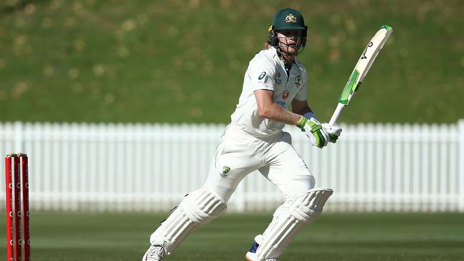 Will Pucovski batting for Australia A against India last month Picture: Getty Images