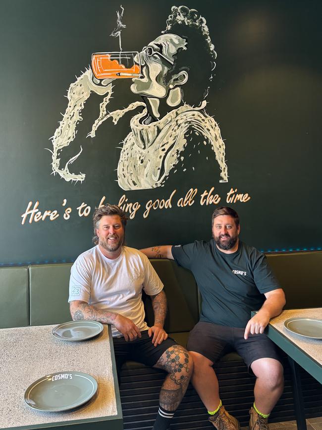 Josh Bartolo and Josh O’Shaunessy at Cosmo's Pizza. Picture: Supplied.