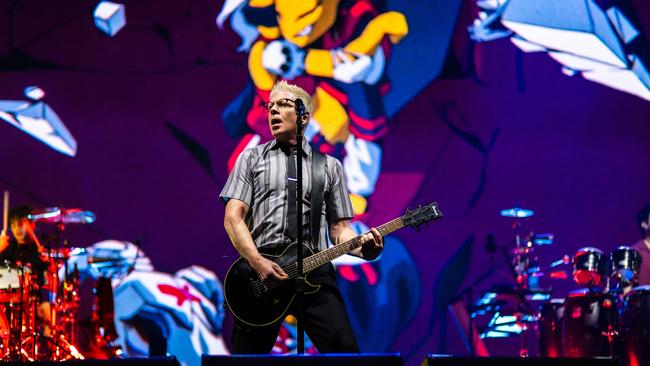 Bryan 'Dexter' Holland, frontman of veteran US punk rock band The Offspring, performing on a 2024 world tour. Picture: Tijs van Leur