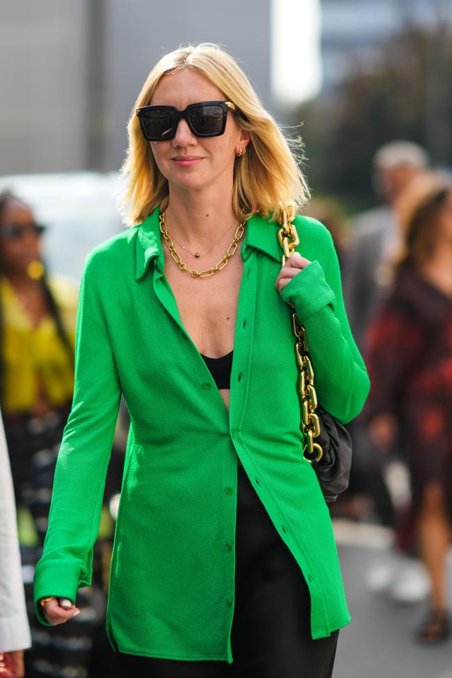 A bold colour is another excellent cardigan choice. Image credit: Getty Images